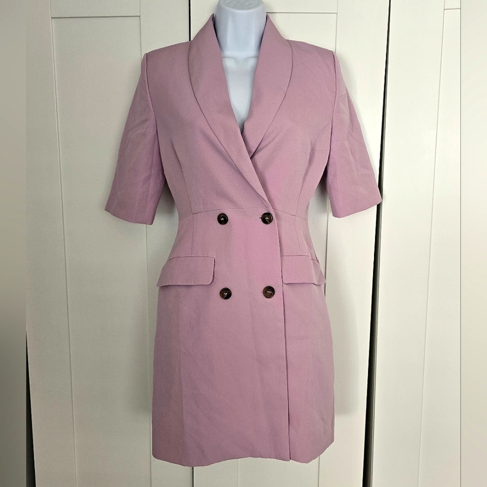 NWOT PrettyLittleThing Lilac Blazer Dress Spring Easter Office Wear